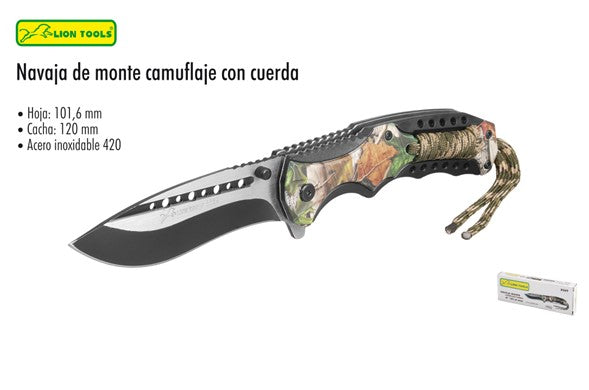 NAVAJA MONTE CAMUFLAJE CON CUERDA