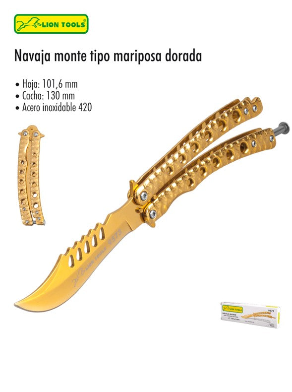 NAVAJA MONTE TIPO MARIPOSA DORADA