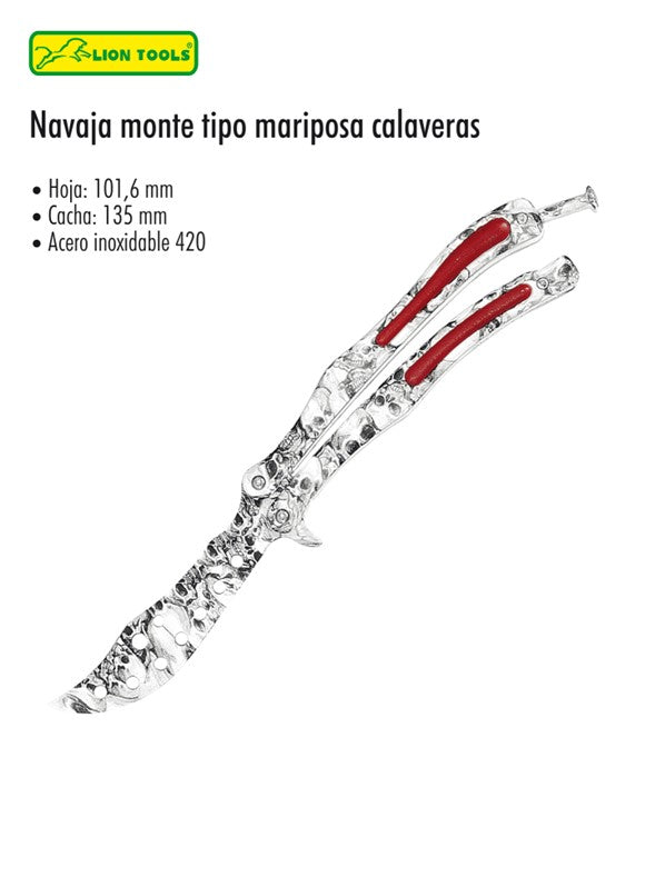 NAVAJA MONTE TIPO MARIPOSA CALAVERAS