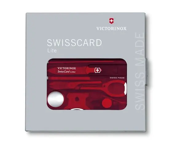 SWISS CARD LITE ROJO TRANSPARENTE