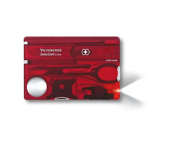SWISS CARD LITE ROJO TRANSPARENTE